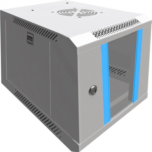 Szara wisząca szafa rack EXTRALINK 6U 10 cali