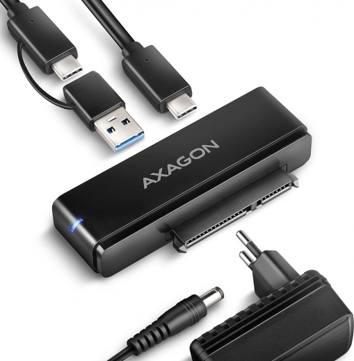 Adapter USB‑C 10Gbps na SATA dla 2.5"/3.5" SSD/HDD FASTPORT X z zasilaczem i kablem 60 cm