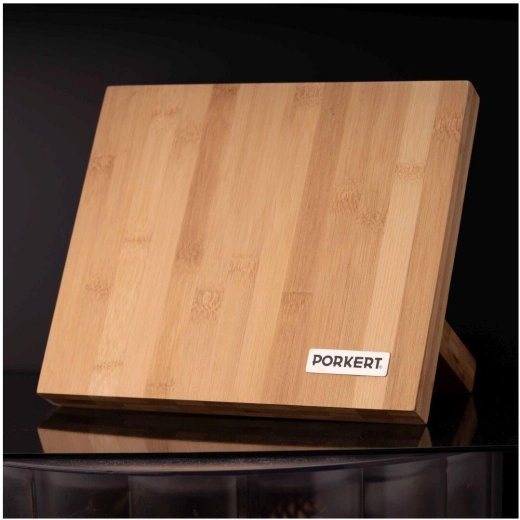 Magnetyczny bambusowy blok na noże 24 × 21 × 12 cm Lumo