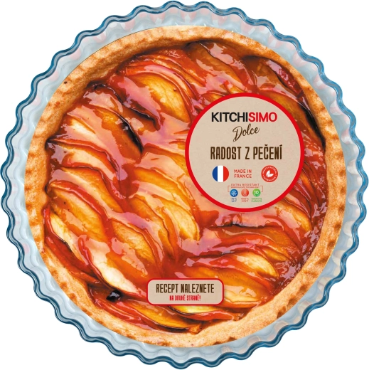 Szklana forma do tarty Kitchisimo Dolce 27 cm z borokrzemowego szkła