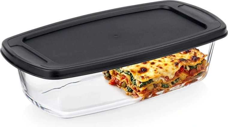 Szklane żaroodporne naczynie z pokrywką 1,5 l