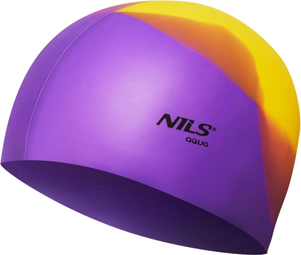 Silikonowy czepek pływacki NILS Aqua multicolor