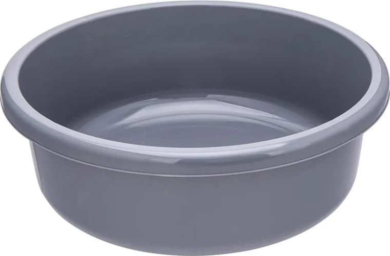 Okrągła plastikowa miska 9 l szara 36 cm