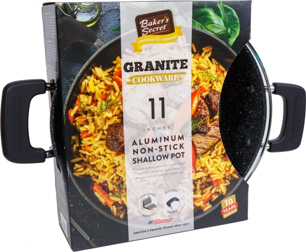 Baker's Secret aluminiowy garnek z pokrywką 28 cm