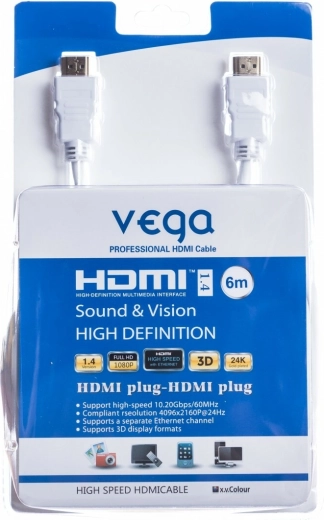 Kabel HDMI 6 m biały Vega
