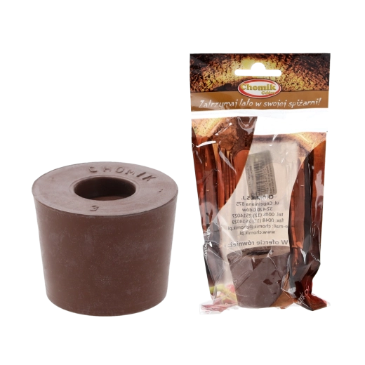 Korek gumowy nr 3 z otworem na rurkę fermentacyjną