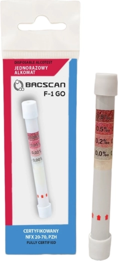 Jednorazowy chemiczny alkomat BACscan F-1 GO