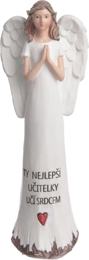 Ceramiczny aniołek dla nauczycielki 19 cm