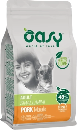 Oasy One Animal Protein Adult Small/Mini wieprzowina 2,5 kg