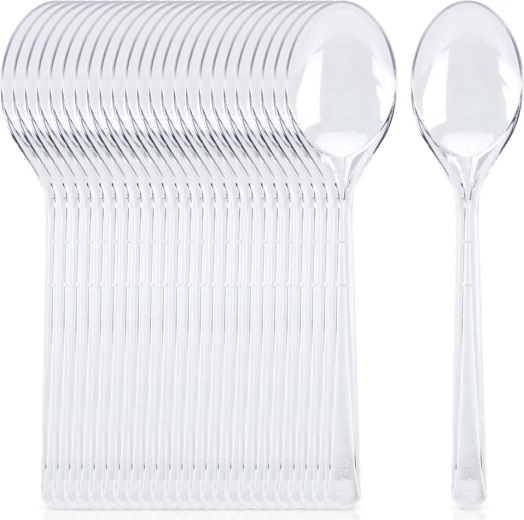 Plastikowe łyżki wielokrotnego użytku 17,5 cm, 25 szt.