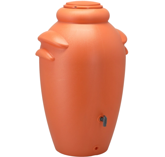 Ogrodowy zbiornik na deszczówkę z donicą 350 l, ceglasty