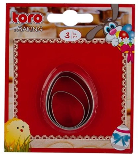 Zestaw wielkanocnych wykrawaczy – jajko, 3 szt.