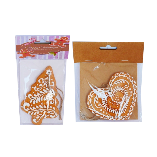 Zawieszana świąteczna ozdoba w stylu pierniczka, zestaw 8 szt.