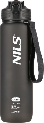 Butelka na wodę z tritanu NILS Camp 1 l – czarna