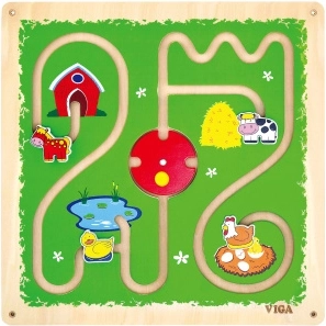 Drewniany ścienny labirynt – zwierzątka