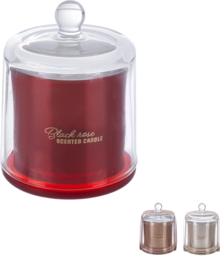 Świeca zapachowa w szkle z kloszem 240 g – mix zapachów