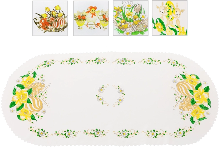 Wielkanocna dekoracyjna szarfa na stół 50×100 cm – różowa