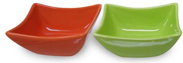 Ceramiczna kwadratowa miska do serwowania TORO, asortyment kolorów
