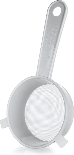 Kuchenne sitko PRAKTIS 9 cm z rączką – białe