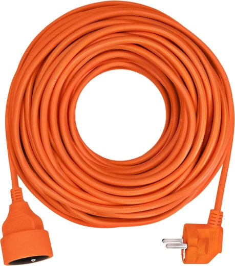 Solight kabel przedłużacz ze złączem, 1 gniazdo, 30 m, pomarańczowy