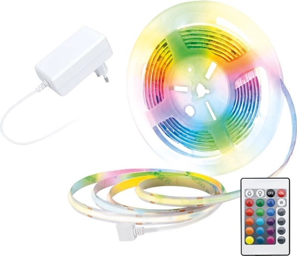 Solight RGB taśma LED z zasilaczem i pilotem, 3 m