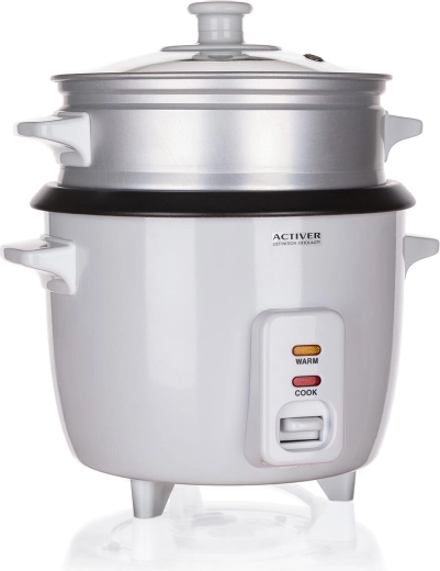 Ryżowar 0,6 l z nakładką do gotowania na parze i funkcją Keep Warm, 300 W