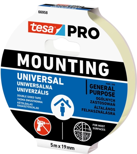 Uniwersalna taśma montażowa 19 mm × 5 m TESA