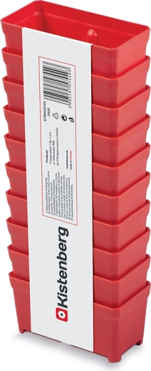 Zestaw plastikowych pudełek na narzędzia, 10 szt., czerwone, 10,5 × 5 × 5 cm