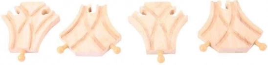 Duży zestaw symetrycznych zwrotnic kolejowych 4 szt.