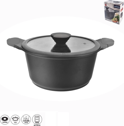 Garnek GALI 4,5 l ze szklaną pokrywką