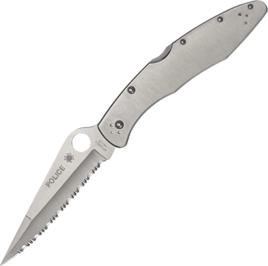 Spyderco Police Model składany nóż kieszonkowy 10,7 cm, ostrze ząbkowane, VG-10
