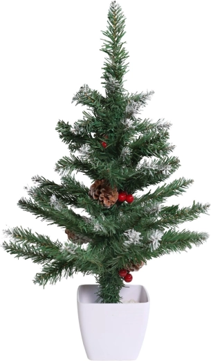 Sztuczna ośnieżona choinka w doniczce 90 cm
