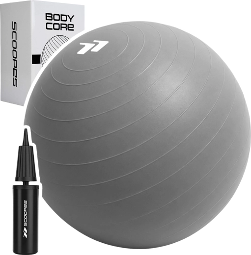 Piłka gimnastyczna BodyCore 75 cm szara