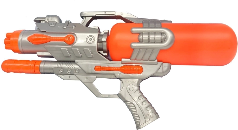 Duży pistolet na wodę z pompką 45 cm, pomarańczowy - 1 sztuka