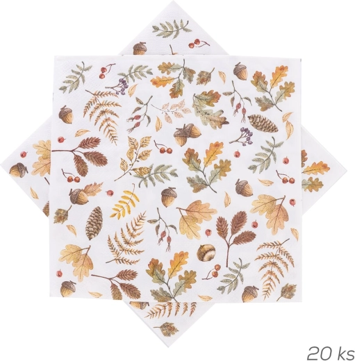Papierowe serwetki jesienne 33 × 33 cm (20 szt.)