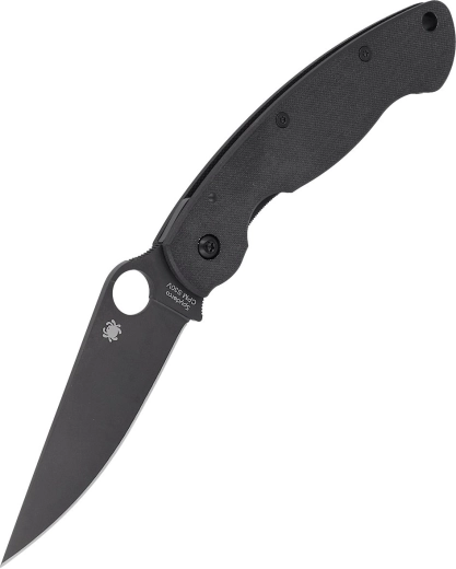 Spyderco Military Model Black nóż składany 10,2 cm, całkowicie czarny, G10