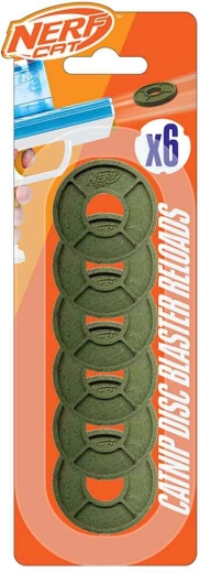 Zapasowe piankowe dyski z kocimiętką do NERF CAT, 6 szt.