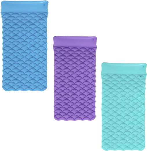 Plażowy materac dmuchany z okienkiem 213 × 86 cm – turkusowy