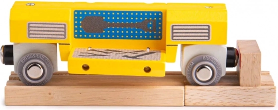 Bigjigs Rail drewniany mobilny warsztat – wagonik z narzędziami