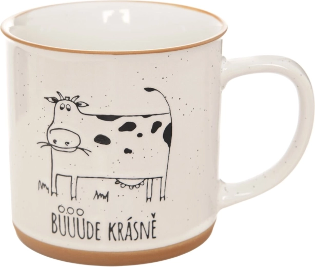 Kubek ceramiczny Statek z motywem krowy 0,53 l