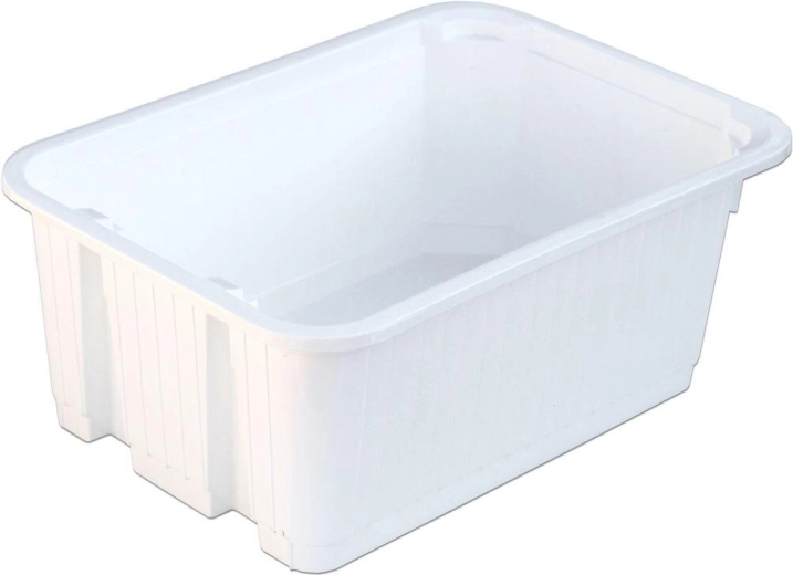 Sztaplowany plastikowy koszyk 30 × 21 × 12 cm – mix kolorów