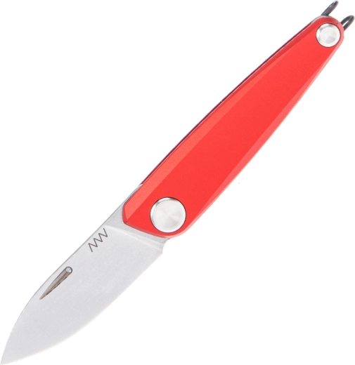 ANV Knives Z050-BB Red składany nóż kieszonkowy 6,5 cm, stonewash, czerwone aluminium
