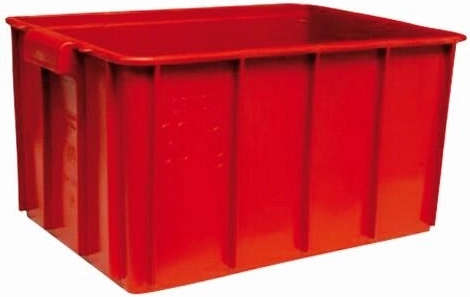 Skrzynka na mięso 60 × 40 × 30 cm, plastik HDPE, pełne ścianki, nośność 30 kg