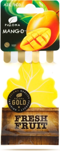 Zawieszany odświeżacz powietrza do samochodu Paloma Gold Fresh Fruit Mango