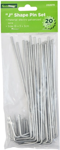 Kotwa mocująca J, ocynkowana 15 × 3 × 3 cm (20 szt.)