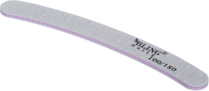 Dwustronny pilnik do paznokci szary BLING 100/180, typ 7