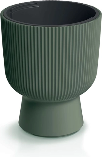 Doniczka z wkładem 24 cm ciemnozielona MILLY