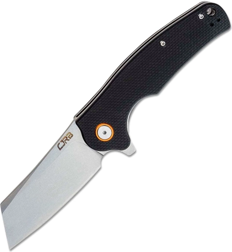 Składany nóż CJRB Crag, 8,7 cm, głownia stonewash, czarne G10