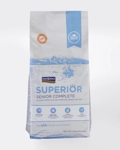 Karma dla małych starszych psów z łososiem i ziemniakami 6 kg