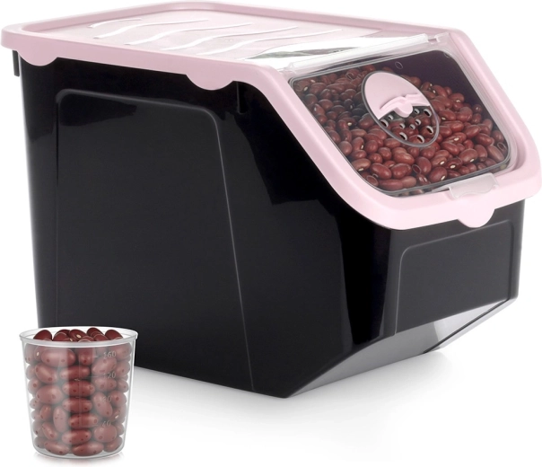 Plastowy pojemnik na owoce, warzywa i sypkie produkty z pokrywką 12 l